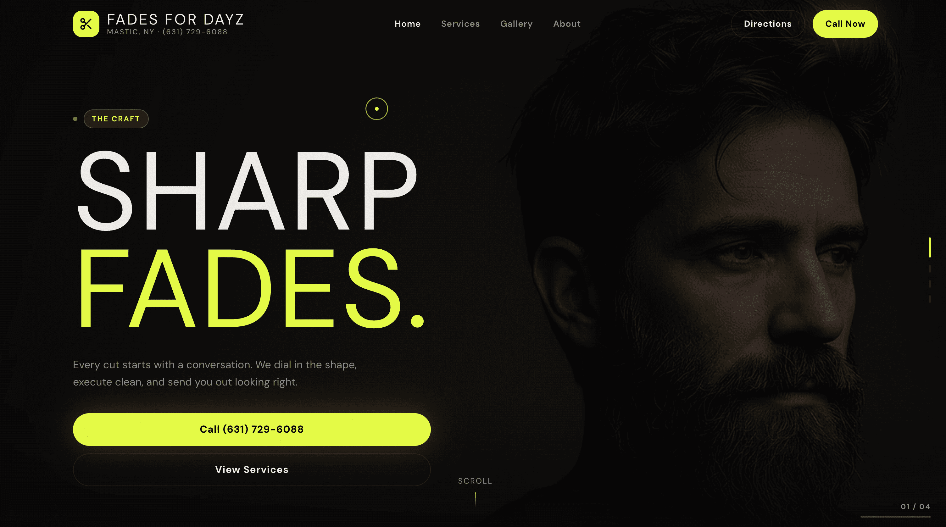 Fades For Dayz — Barbershop brand site with click-to-book